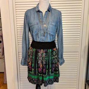 Anthropologie Printed Knit Skirt, Size Small